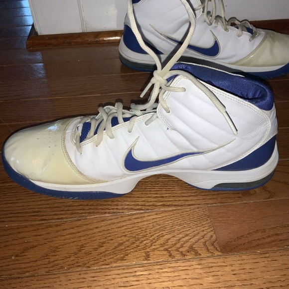 Nike High Top Air Max Blue and White Sneakers Size 12 - Picture 3 of 14